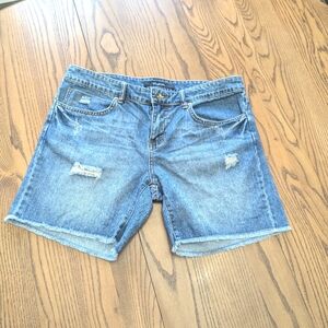 - Billabong Denim Blue Women's Shorts. Like W Rise. size 28. Distressed. raw Hem